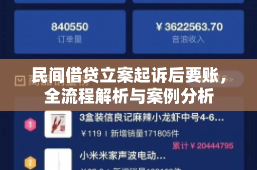 民间借贷立案起诉后要账，全流程解析与案例分析