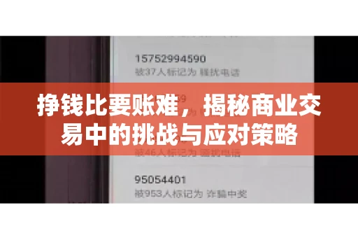 挣钱比要账难，揭秘商业交易中的挑战与应对策略