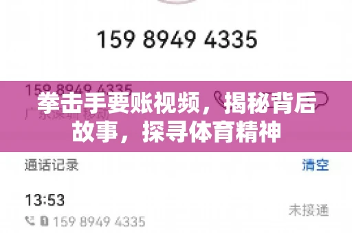 拳击手要账视频,揭秘背后故事,探寻体育精神 拳击手要账视频,揭秘背后故事,探寻体育精神