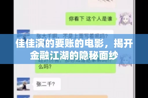 佳佳演的要账的电影，揭开金融江湖的隐秘面纱