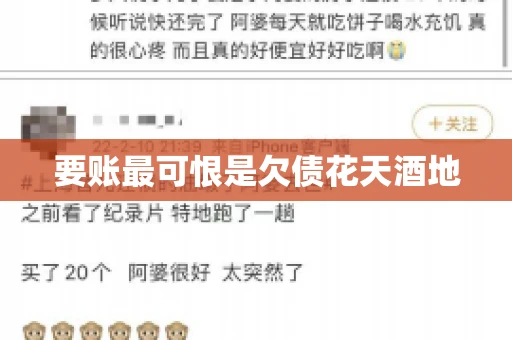 要账最可恨是欠债花天酒地 要账最可恨是欠债花天酒地