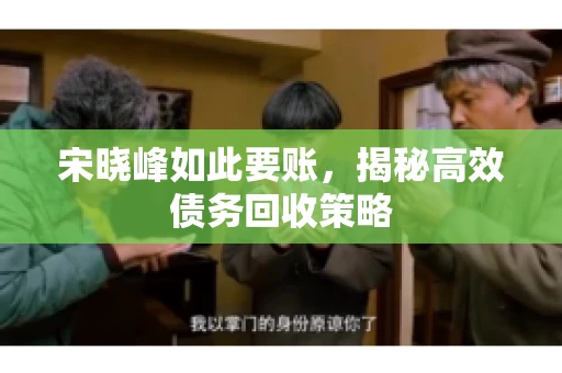 宋晓峰如此要账，揭秘高效债务回收策略