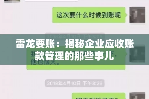 雷龙要账：揭秘企业应收账款管理的那些事儿