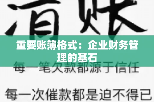 重要账簿格式：企业财务管理的基石